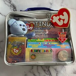 Ty Beanie Babies Official Club Platinum Edition Membership Bag 1999 New & Sealed